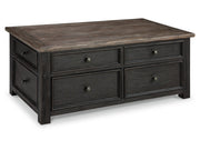 Tyler Creek - Lift Top Cocktail Table - Grayish Brown / Black