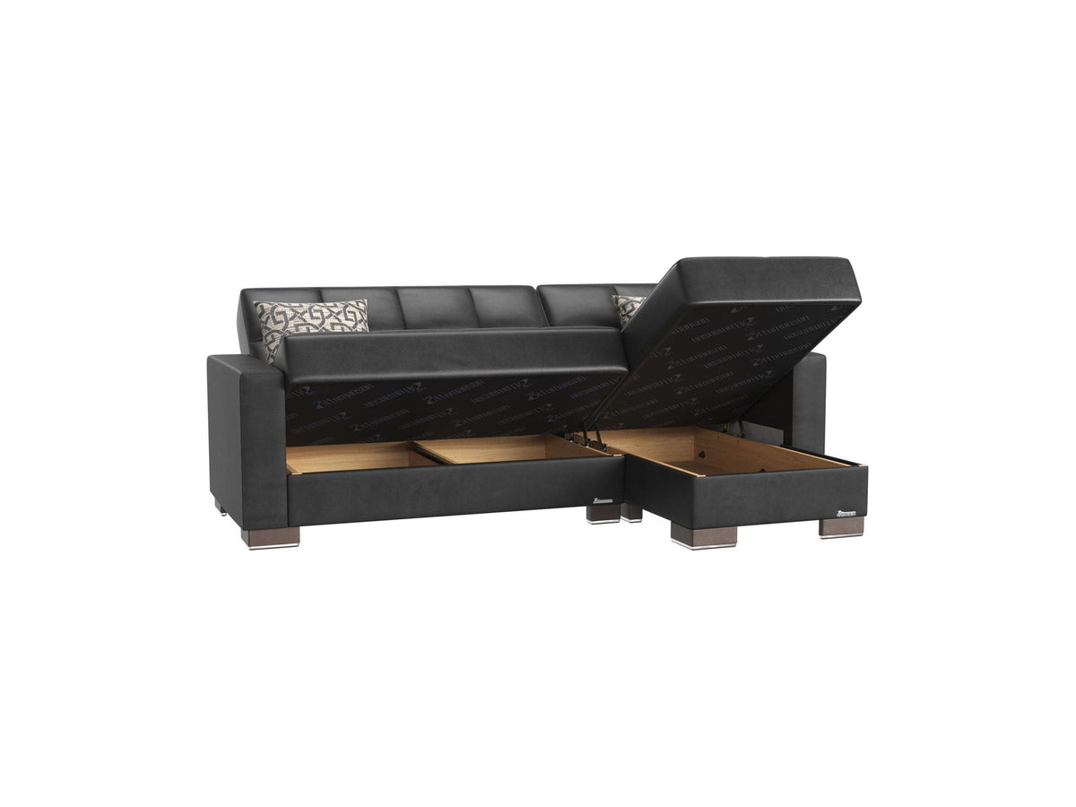 Ottomanson Armada - Upholstered Convertible Chaise Lounge With Storage - PU
