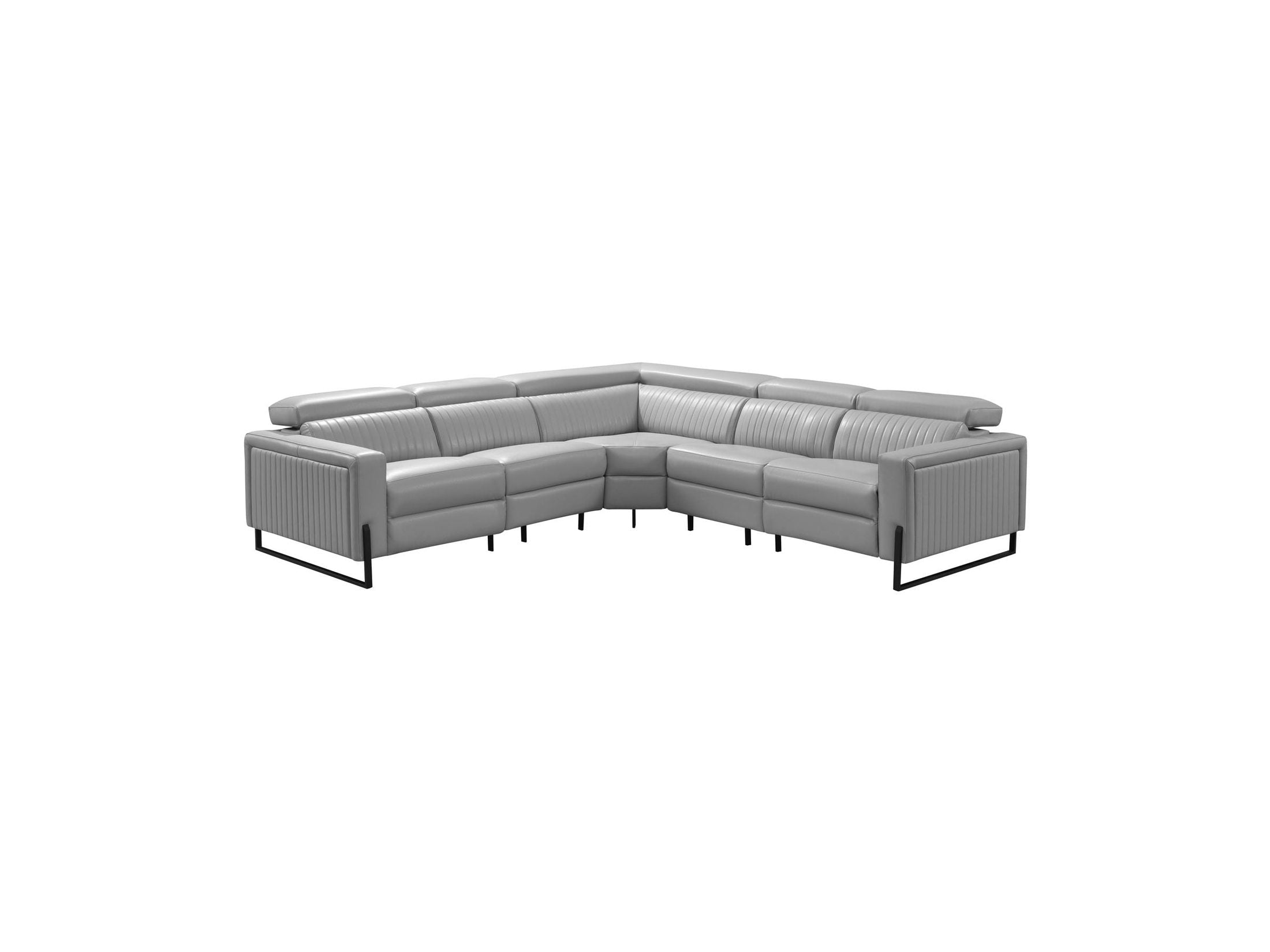 2787 - Sectional With Recliners - Gray