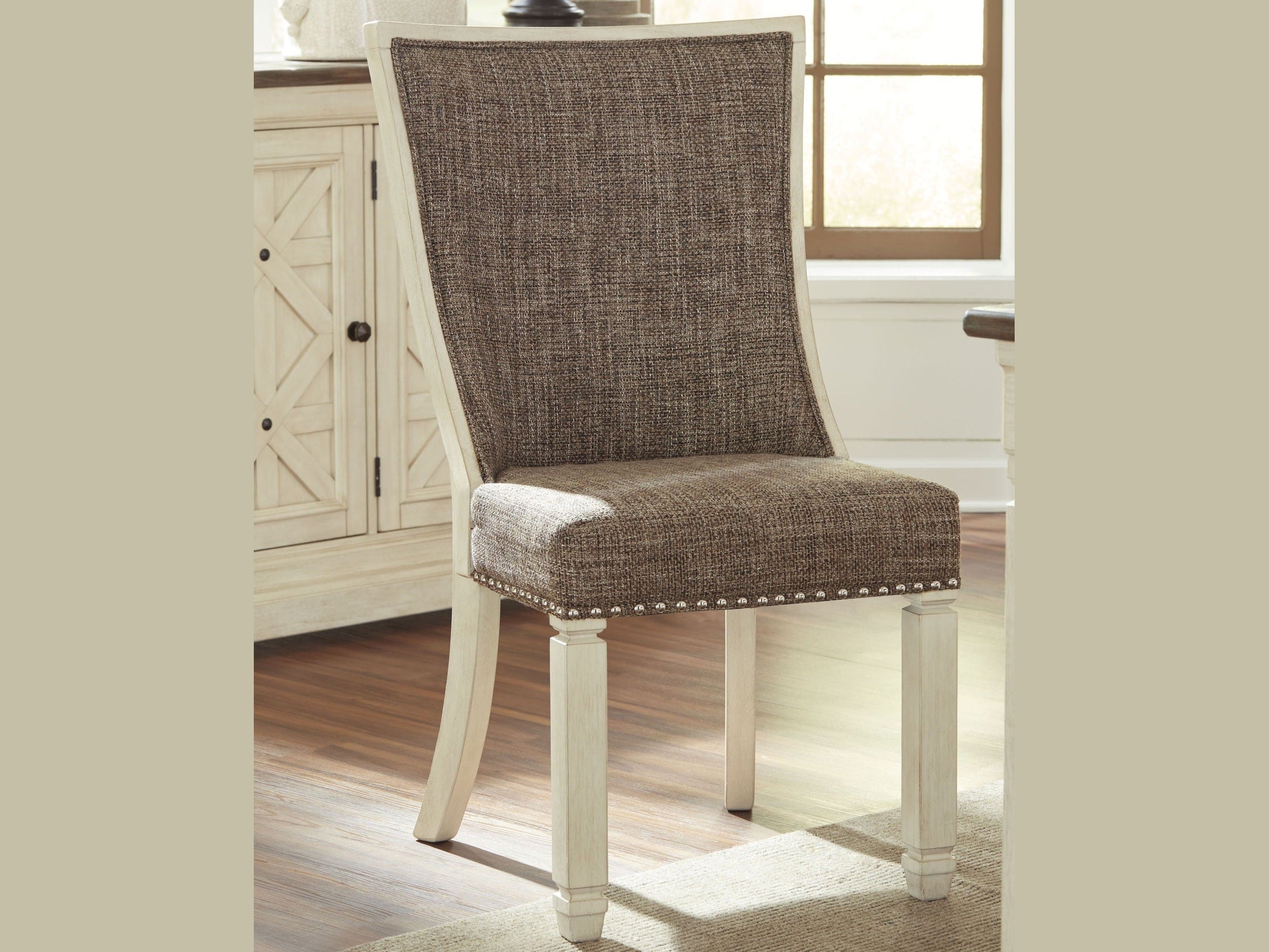 Bolanburg - Dining UPH Side Chair (Set of 2) - Lattice Back - Brown / Beige