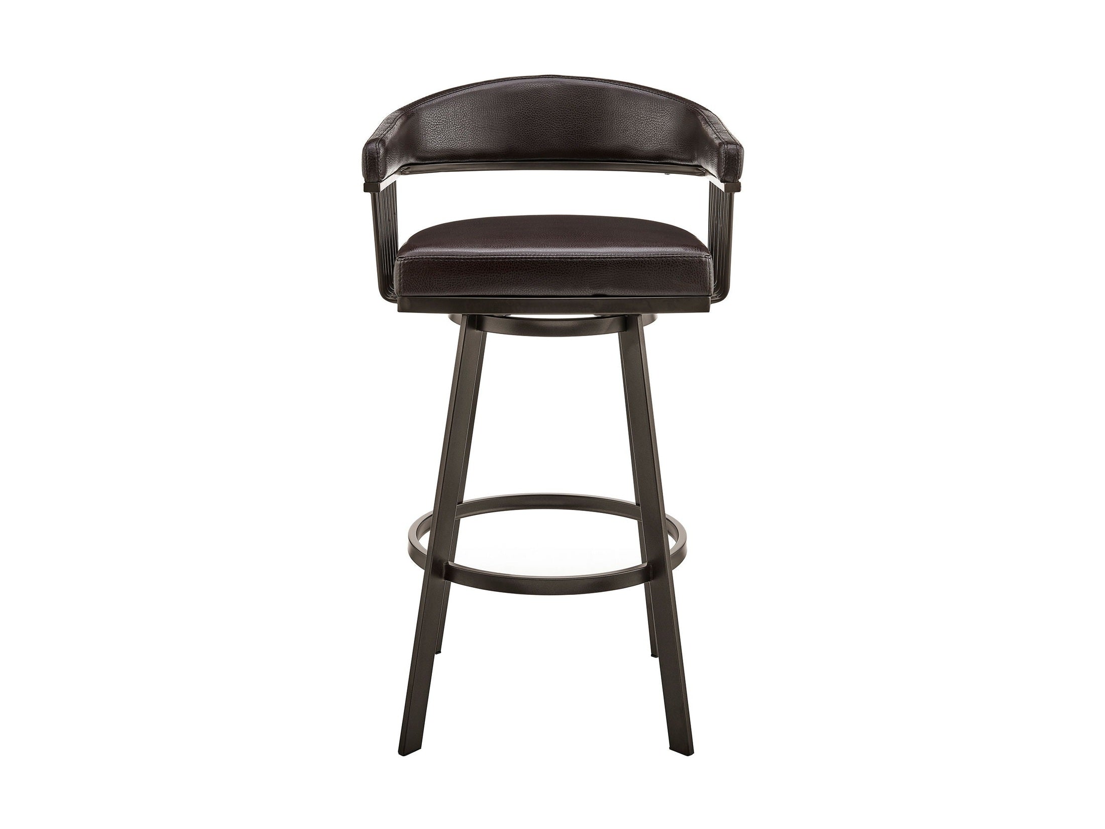 Bronson - Swivel Bar Stool - Java Brown Finish