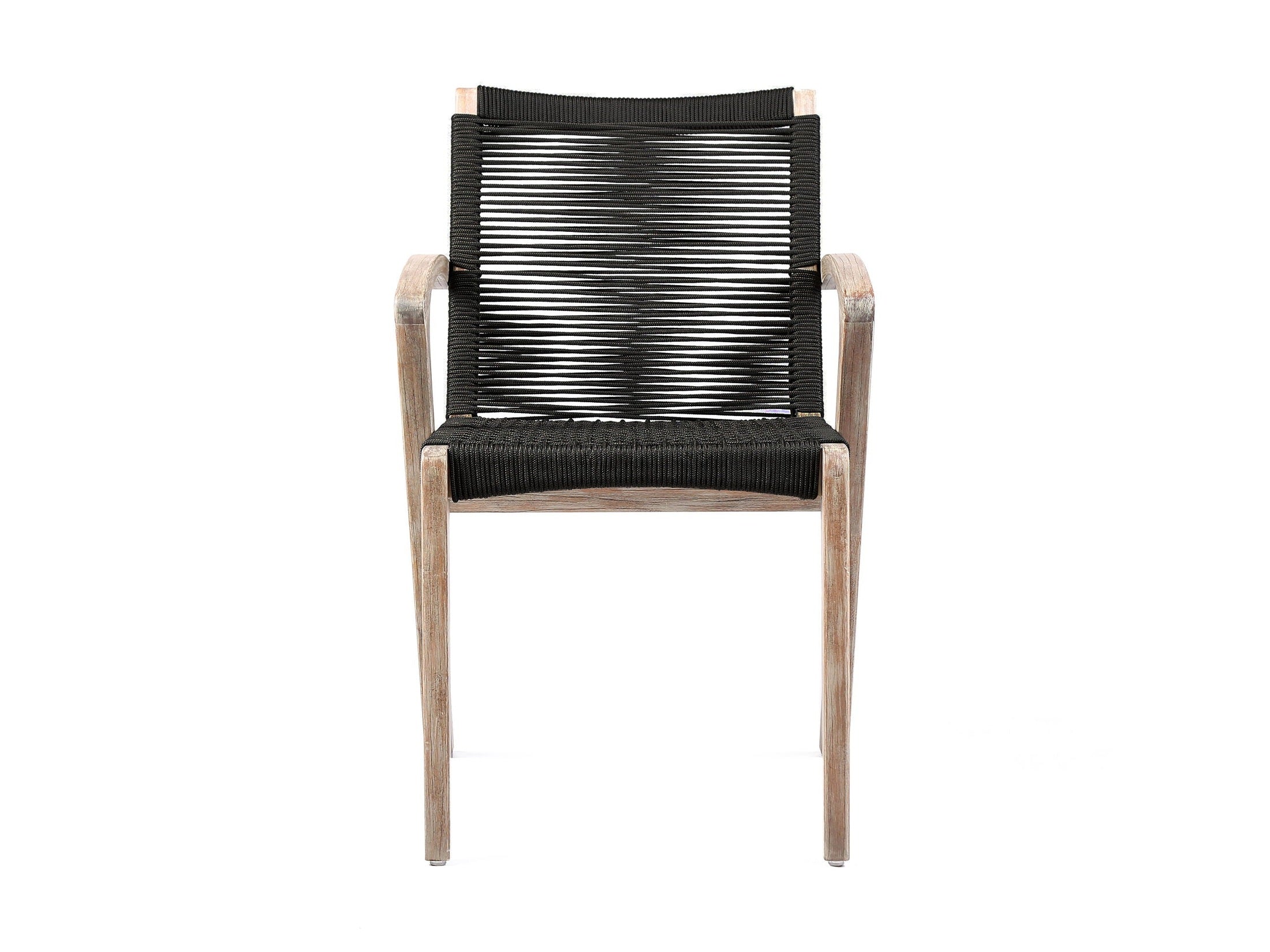 Nabila - Outdoor Wood And Rope Dining Chairs (Set of 2)