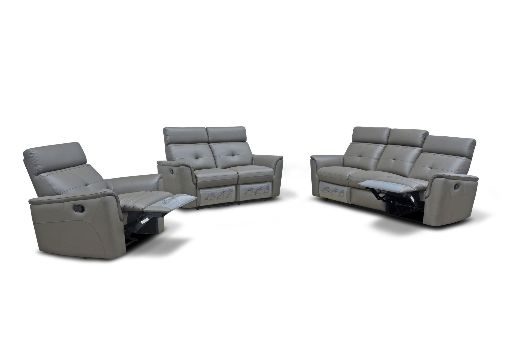 8501 - Sofa With 2 Manual Recliners