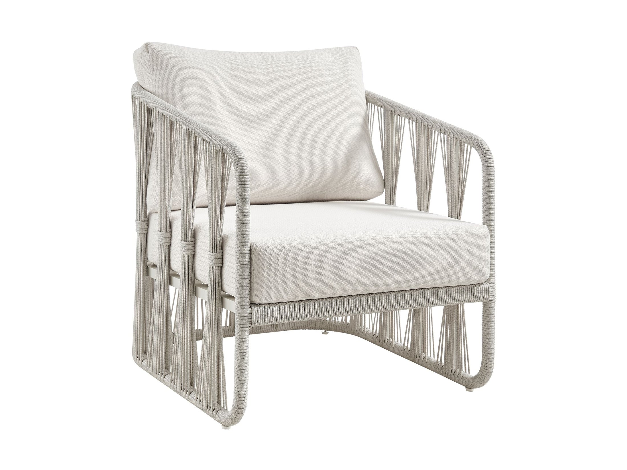 Breeze - Cream Metal Outdoor Club Chair With Cushions - Pearl
