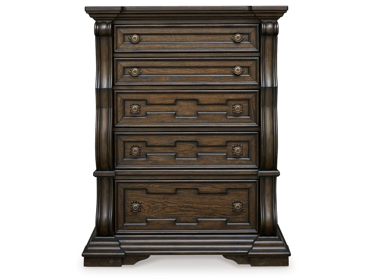 Maylee - Five Drawer Chest - Dark Brown