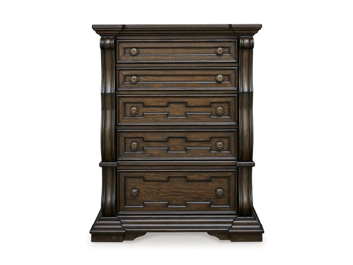 Maylee - Five Drawer Chest - Dark Brown