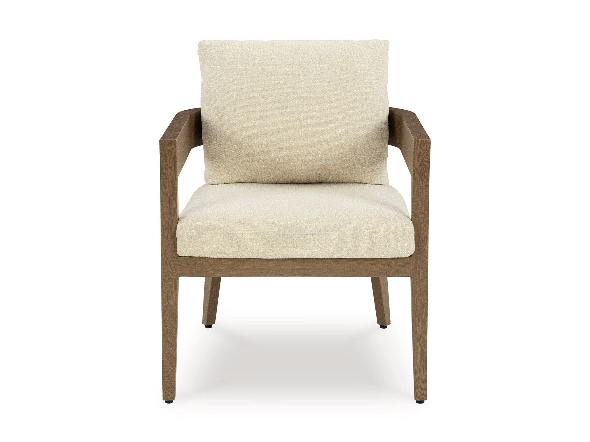 Serene Bay - Arm Chair With Cushion (Set of 2) - Dark Brown / White
