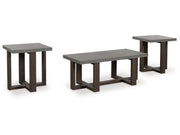 Dynnford - Occasional Table Set (Set of 3) - Gray / Brown