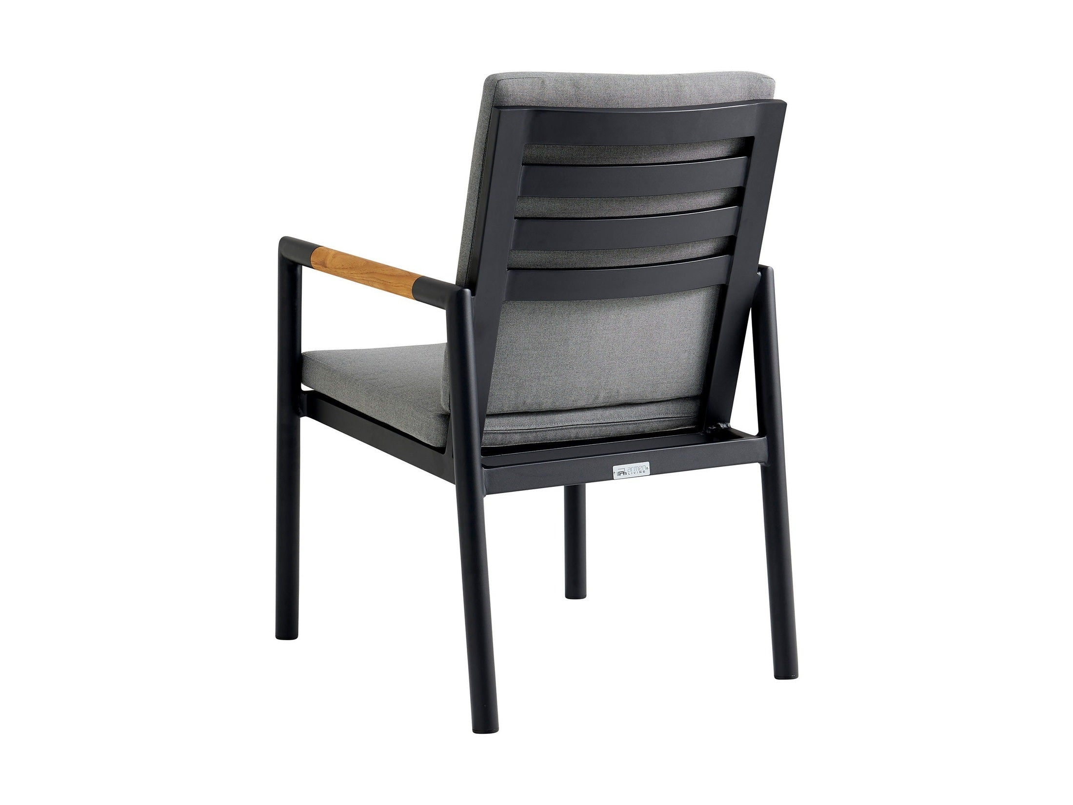 Crown - Outdoor Dining Chair (Set of 2) - Black / Teak