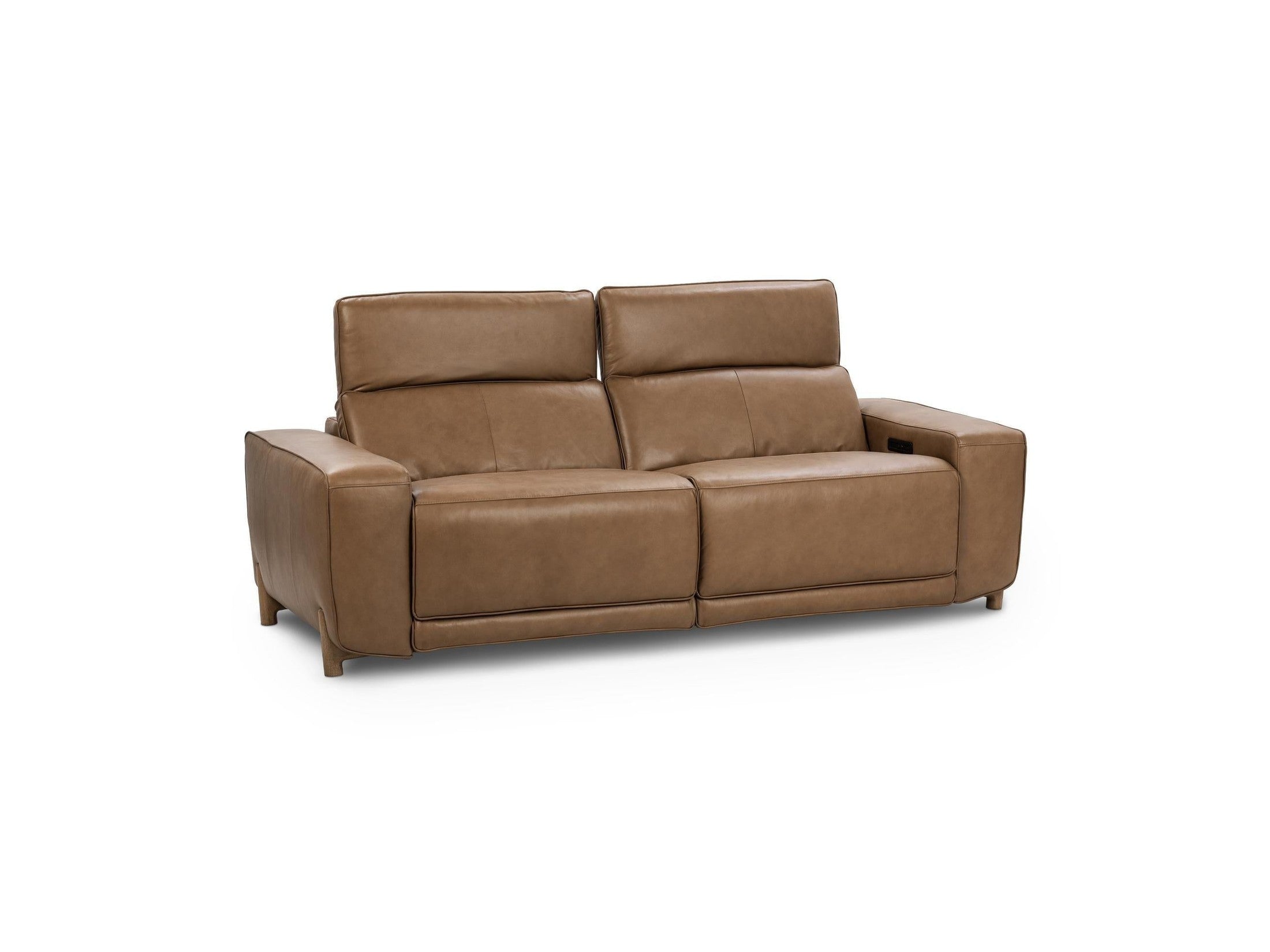 Kadon - Leather Power Recliner Sofa - Tan