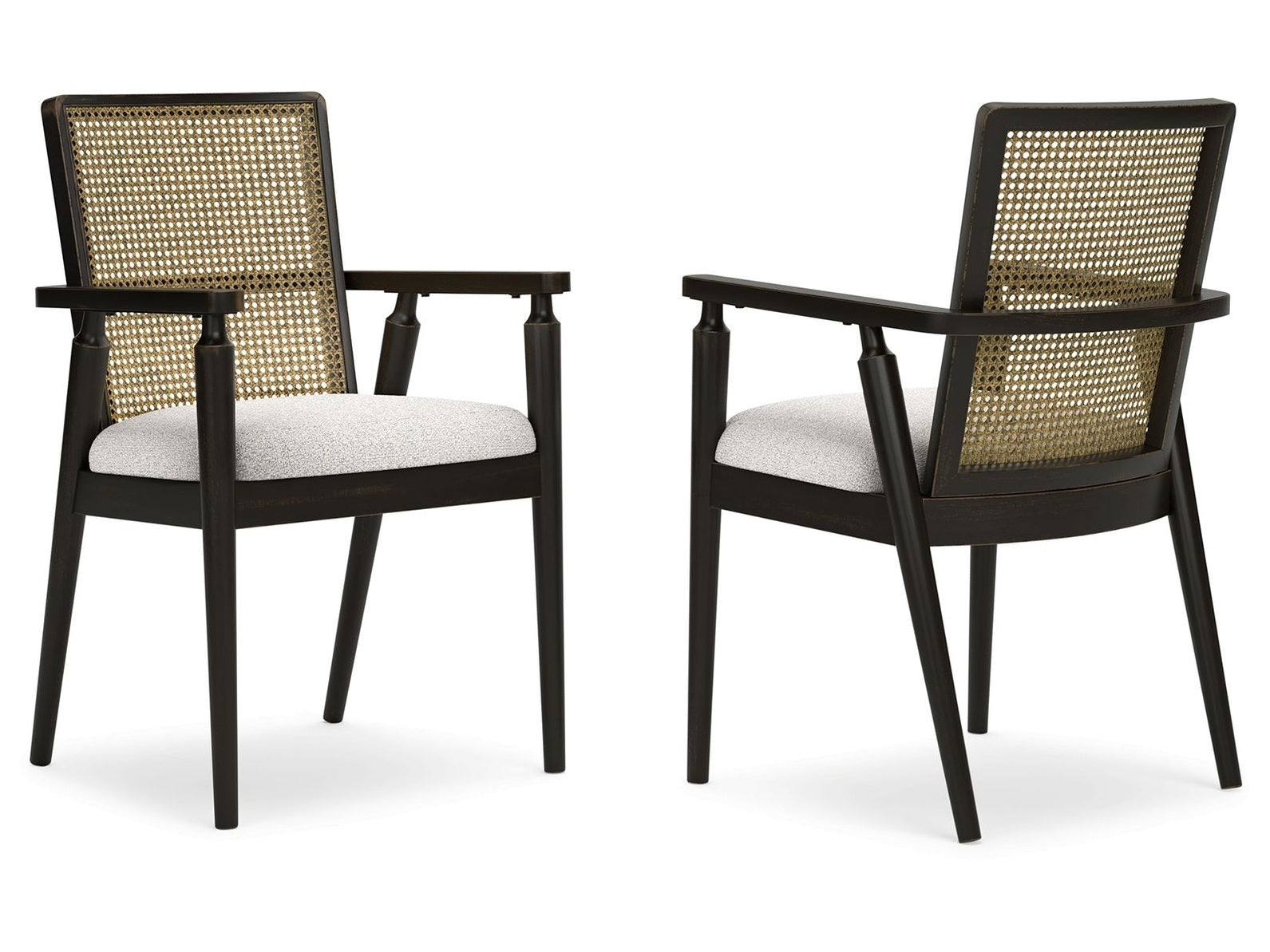 Galliden - Dining Upholstered Arm Chair (Set of 2) - Black