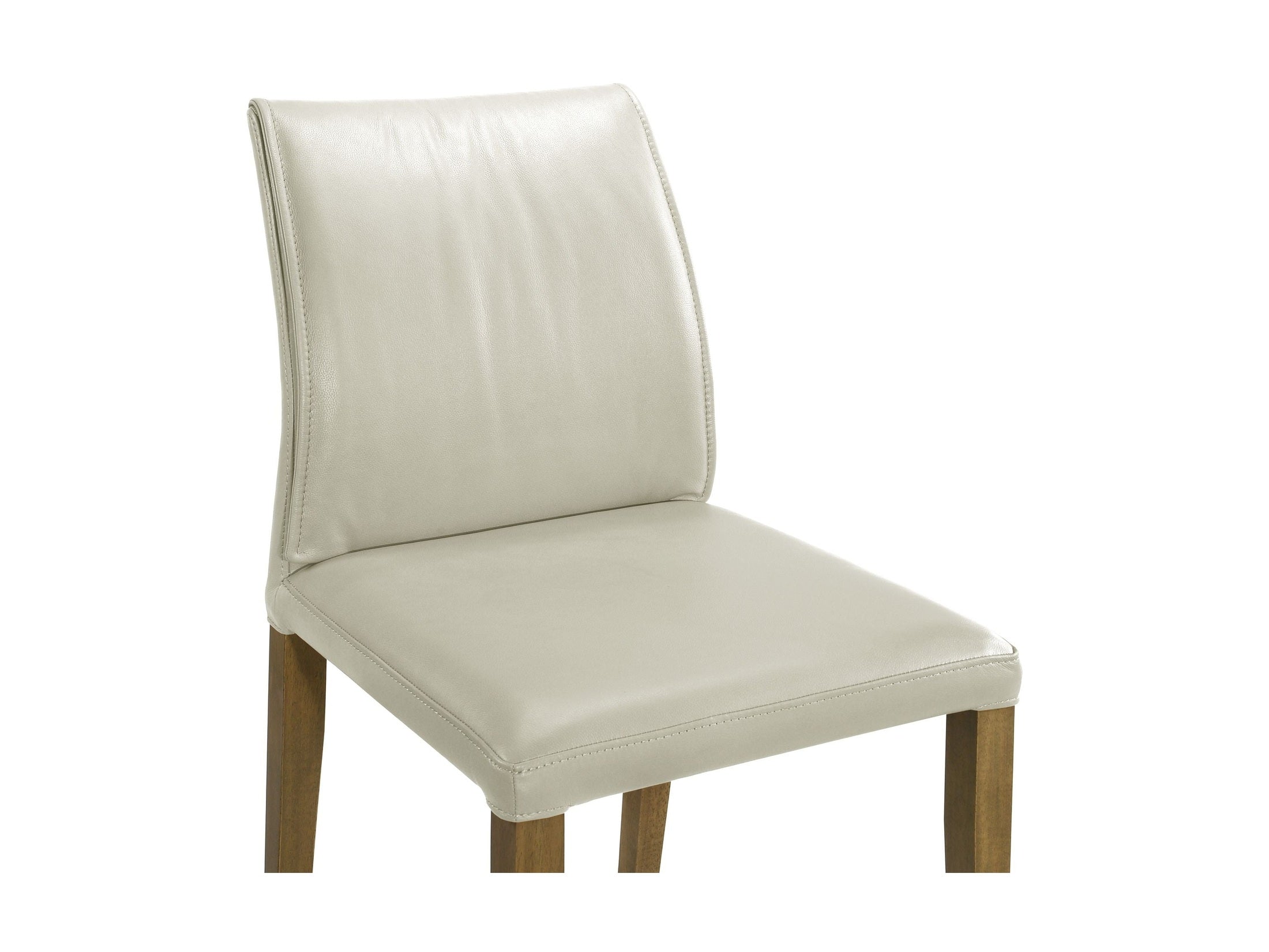 Velena - Full Back Top Grain Leather Upholstered Wood Dining Chairs (Set of 2) - Gray
