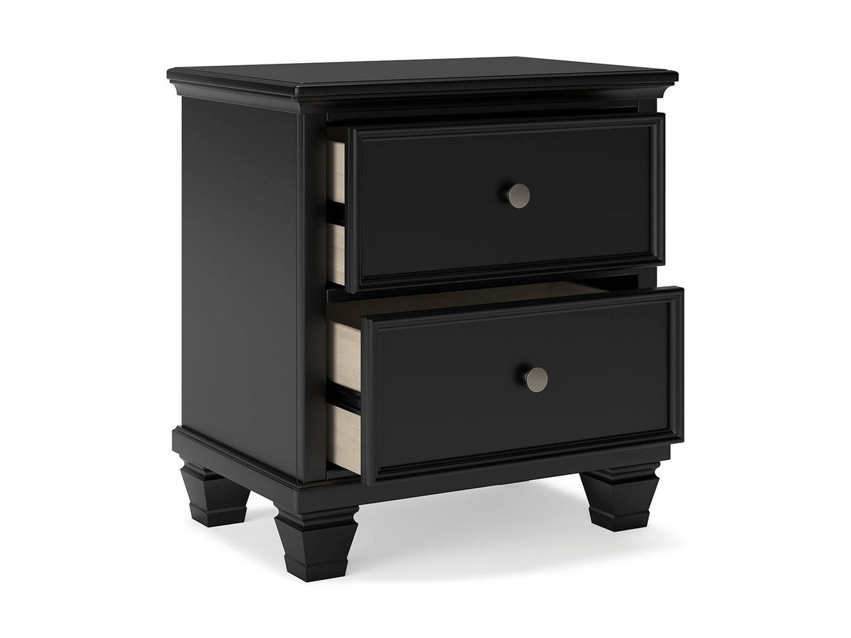 Lanolee - Two Drawer Nightstand - Black