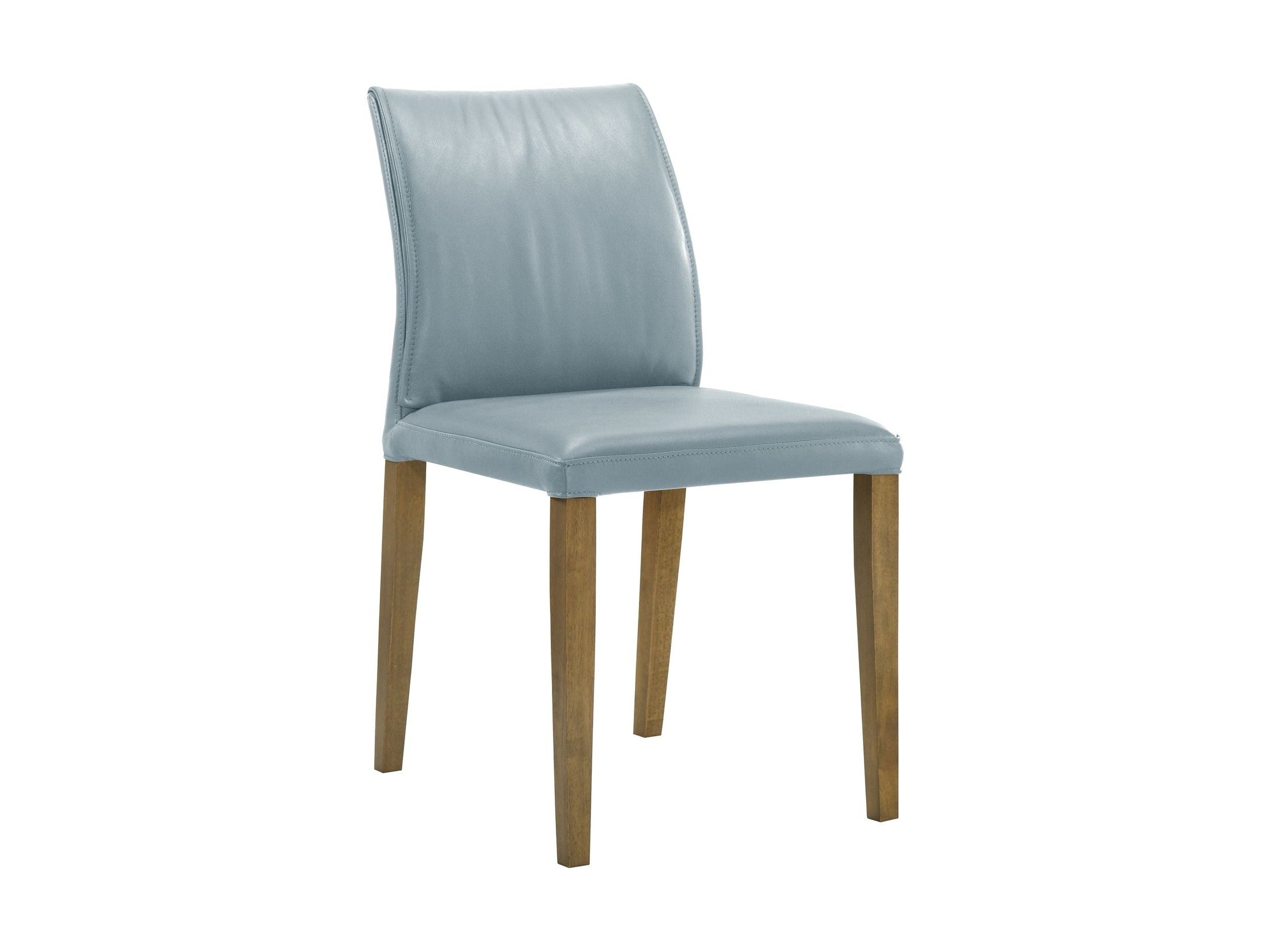 Velena - Full Back Top Grain Leather Upholstered Wood Dining Chairs (Set of 2) - Blue