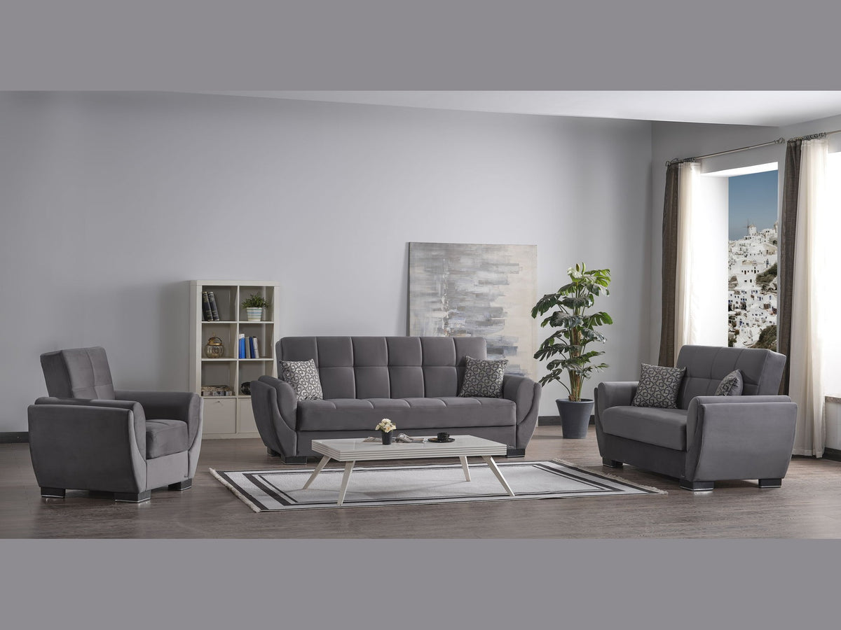 Ottomanson Armada Air - Upholstered Convertible Sofabed With Storage - Microfiber