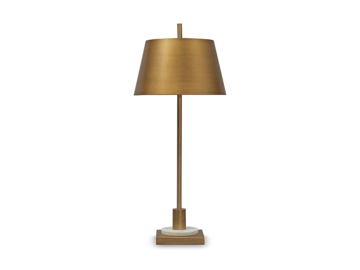 Fritzburn - Metal Table Lamp - Gold Finish / White
