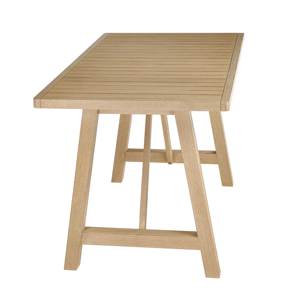 Delfina - 5-Piece Outdoor Bar Dining Set - Natural Eucalyptus