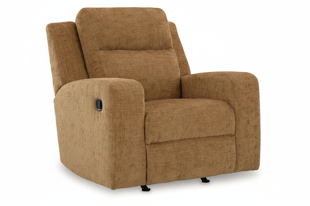 Brown recliner chair on a white background