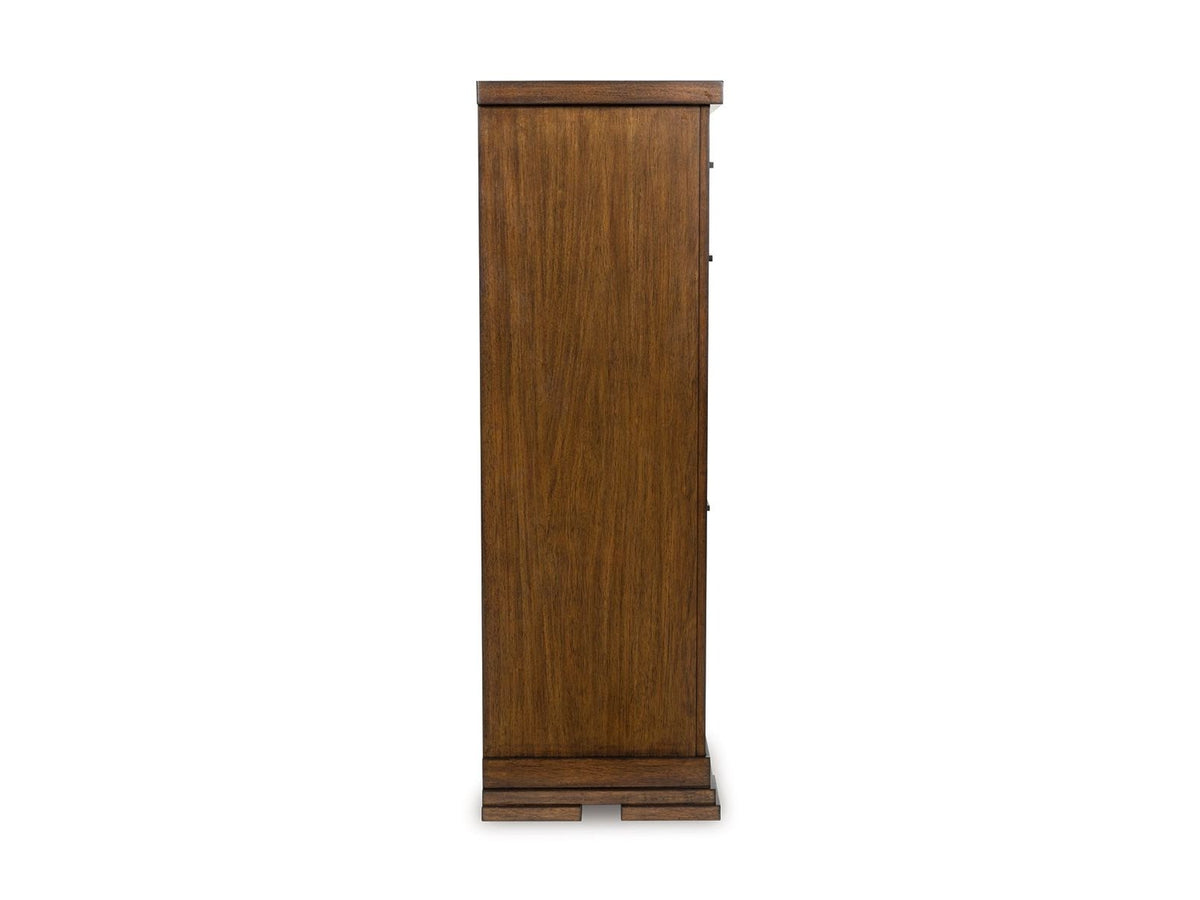 Taffenbrook - Five Drawer Chest - Medium Brown