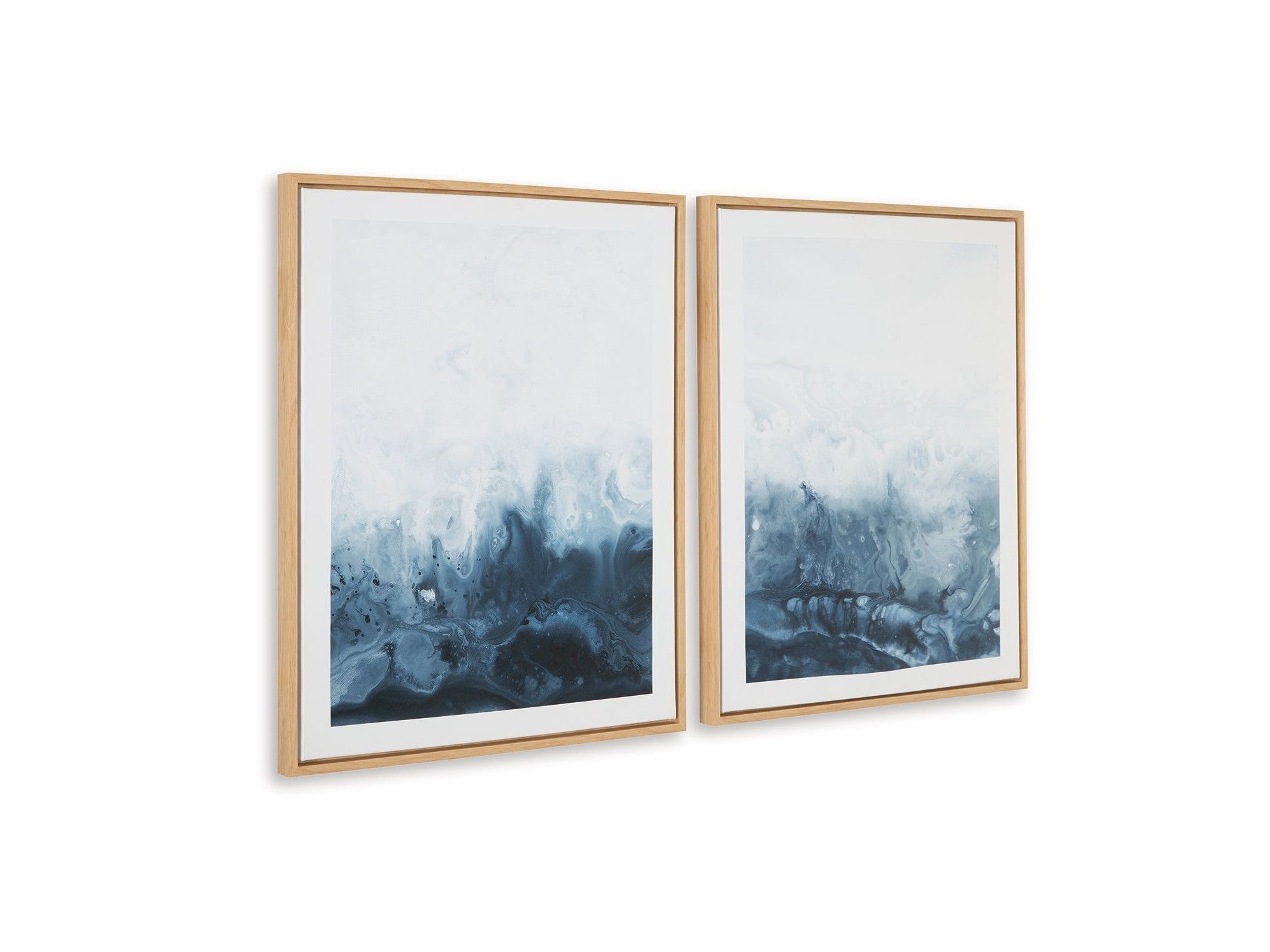 Holport - Wall Art Set (Set of 2) - Blue / White