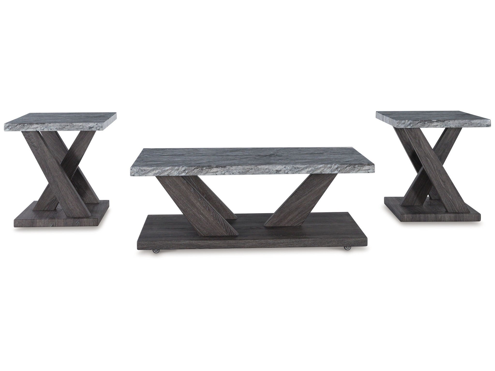 Bensonale - Occasional Table Set (Set of 3) - Brown / Gray