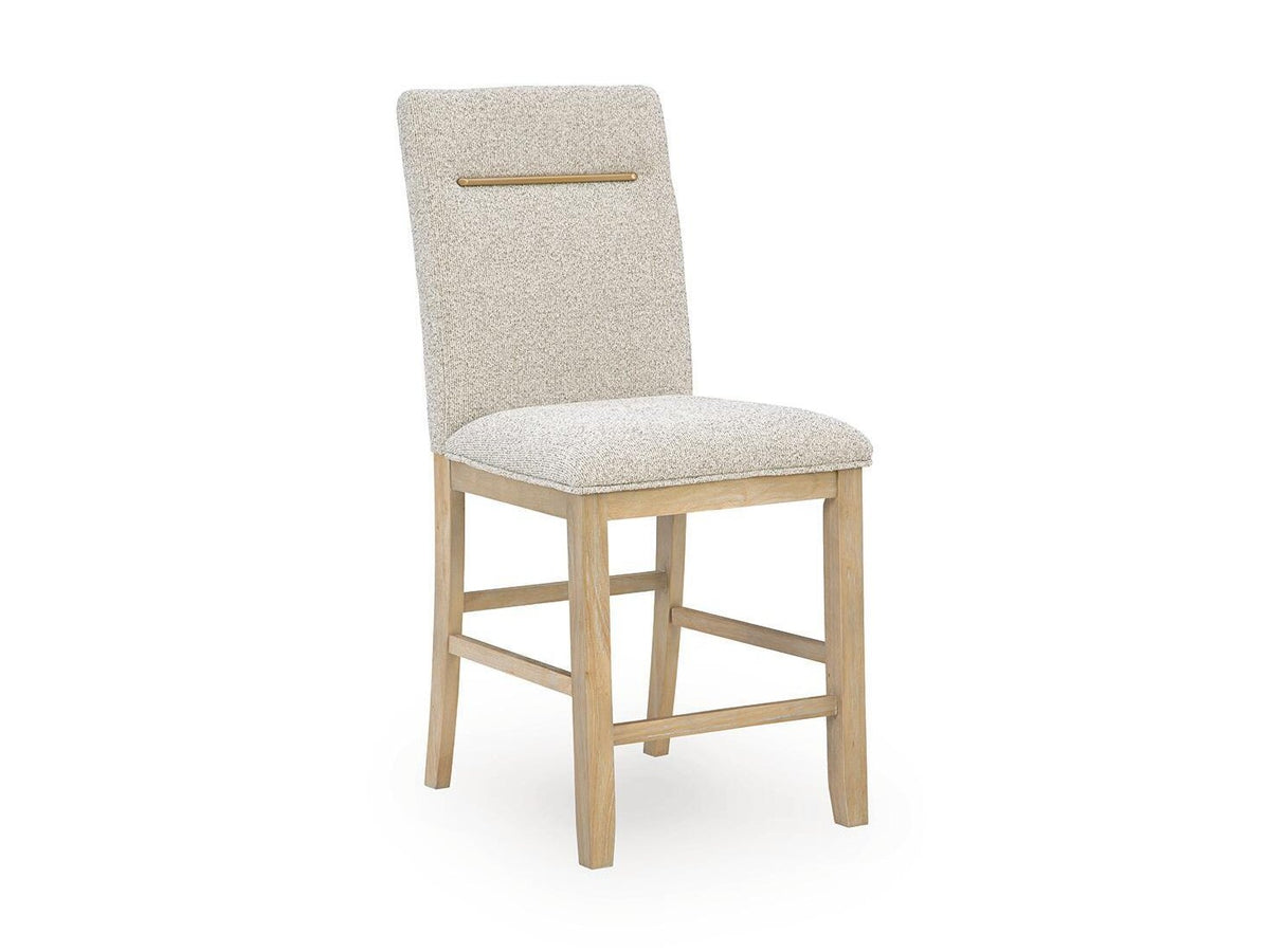 Lasinger - Upholstered Barstool (Set of 2) - Light Brown