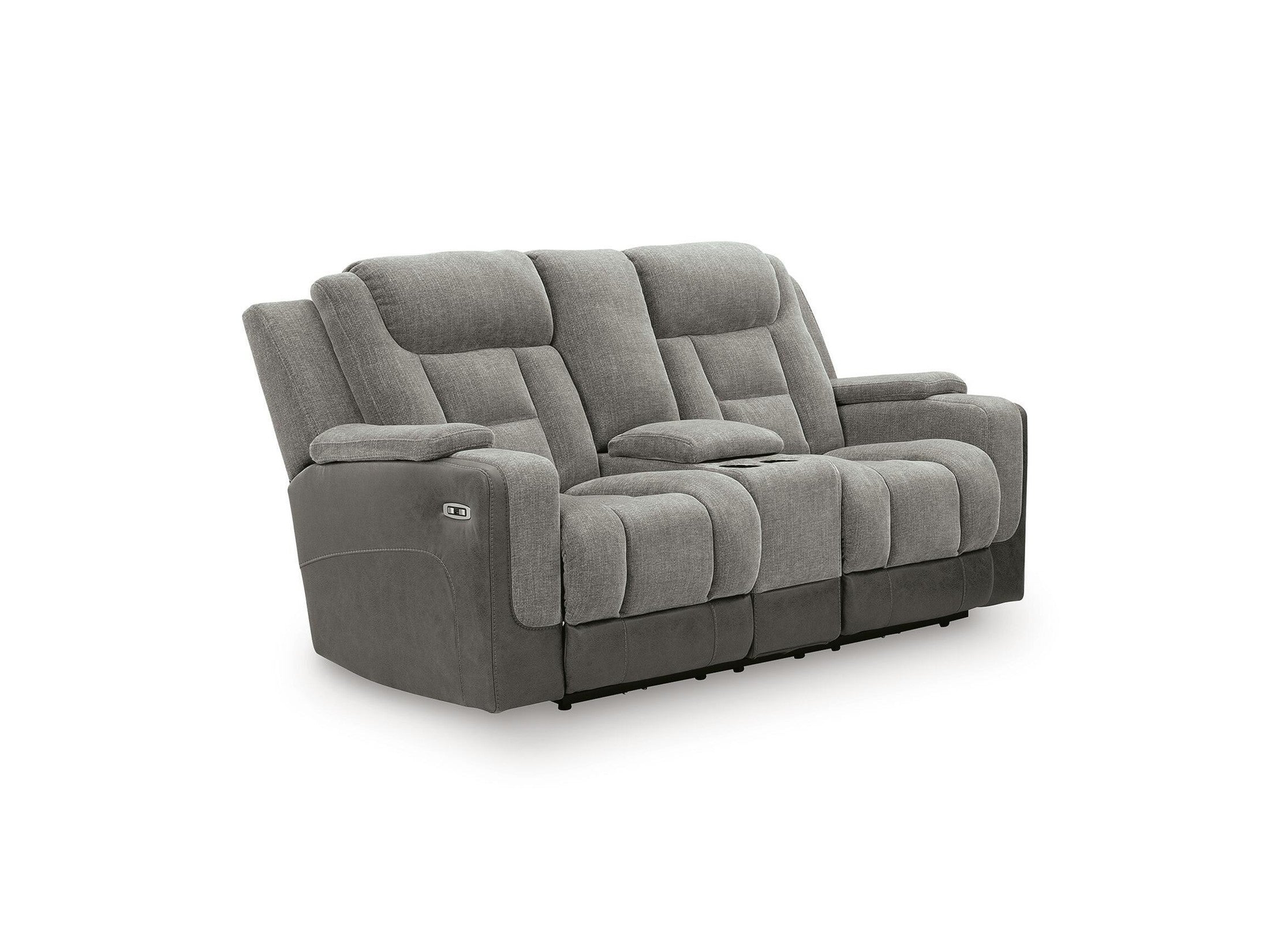 Mixed Motion - Power Reclining Loveseat With Console / Adjustable Headrest