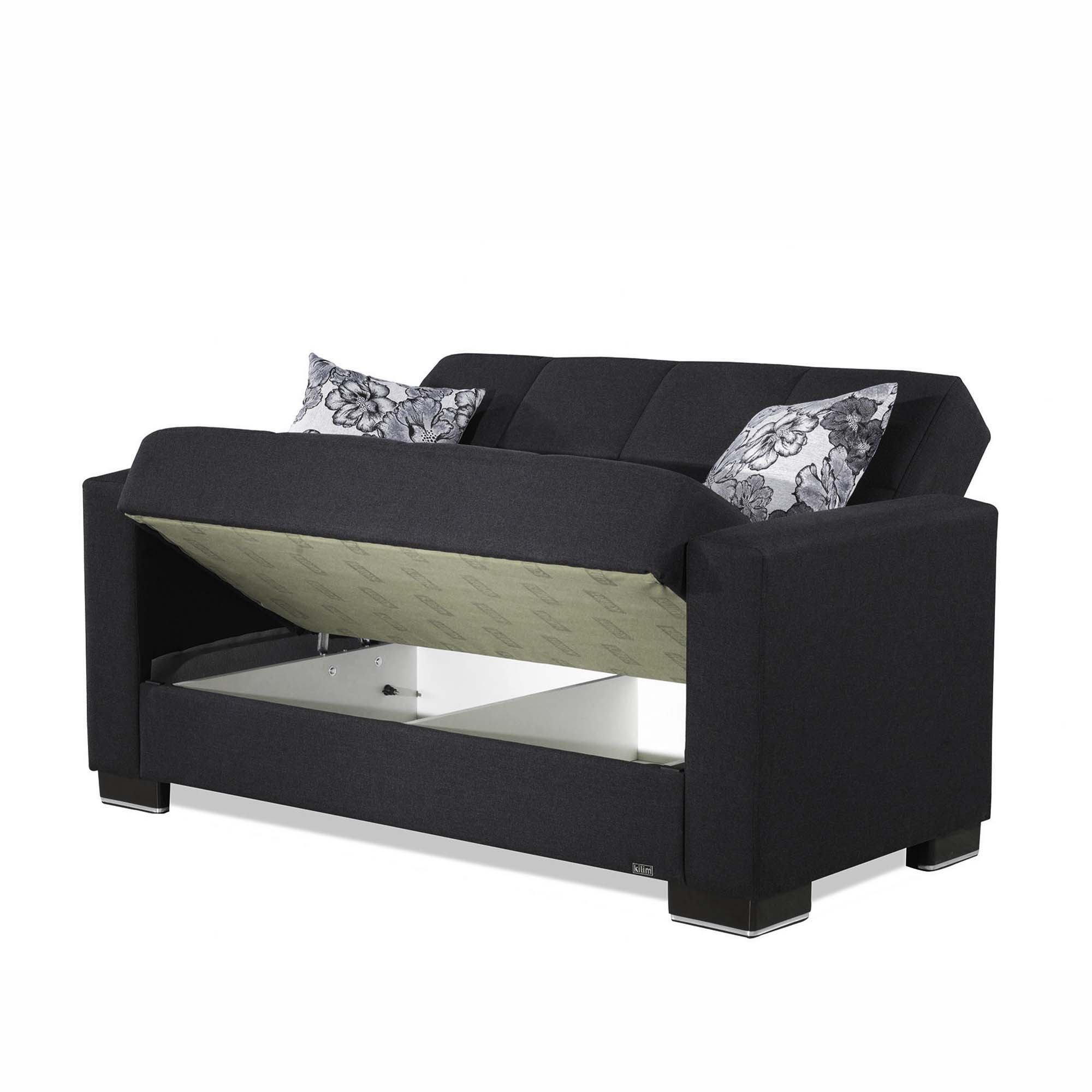 Ottomanson Armada - Upholstered Convertible Loveseat With Storage - Polyester
