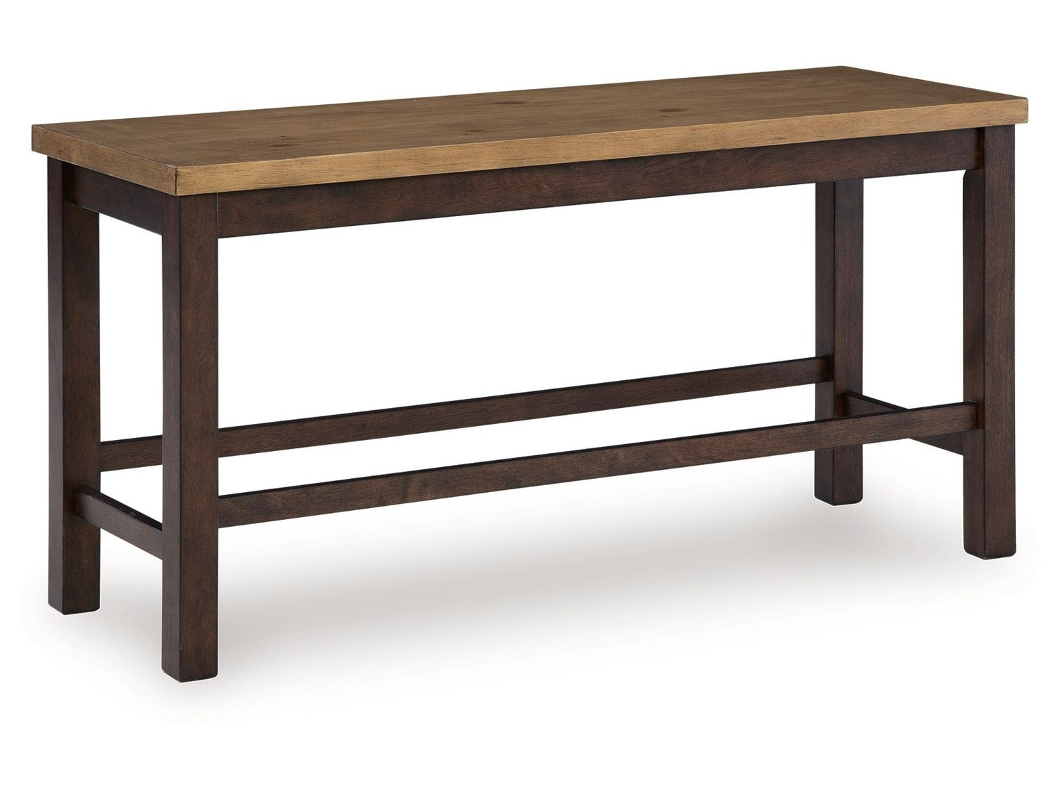 Anixburg - Double Counter Height Bench - Light Brown / Dark Brown