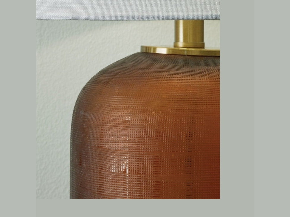Farberman - Glass Table Lamp - Amber
