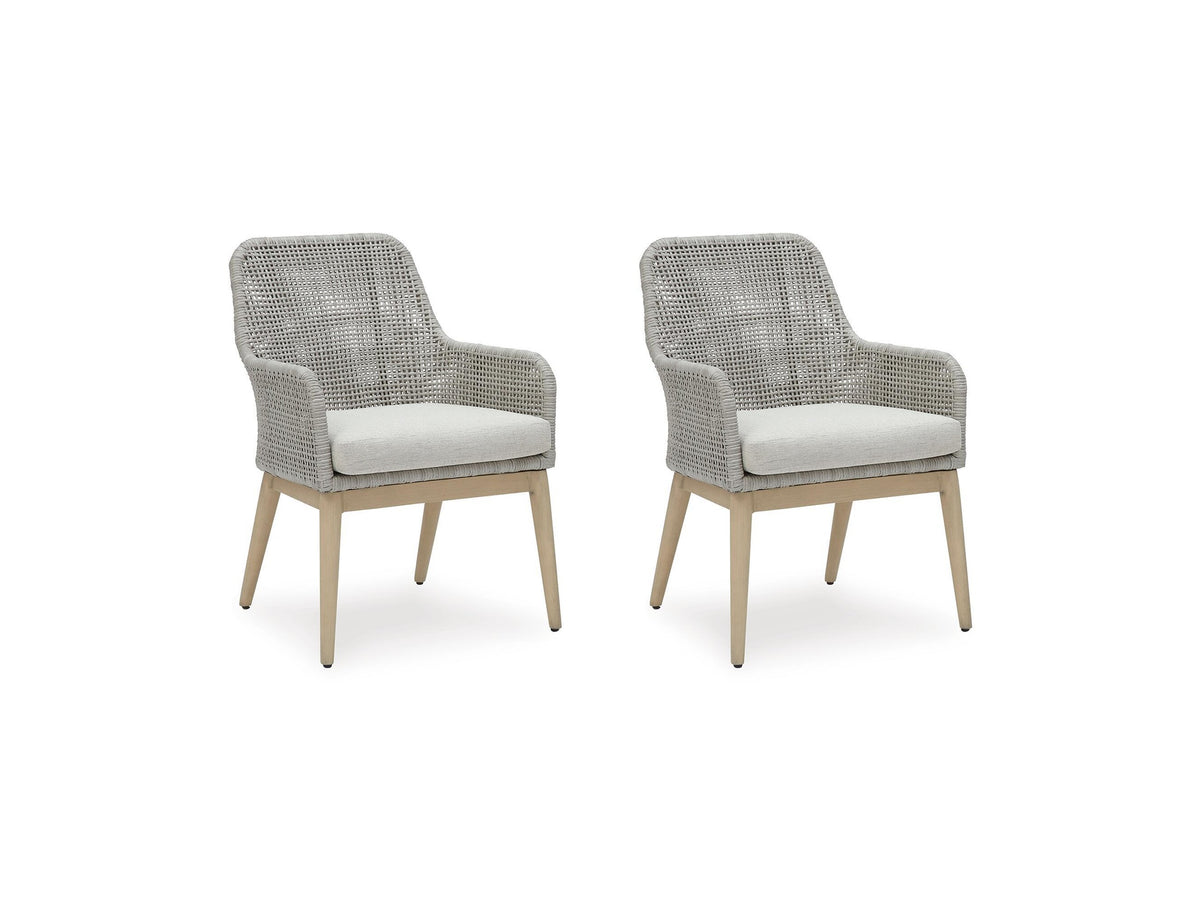 Seton Creek - Arm Chair With Cushion (Set of 2) - Gray