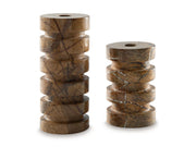 Emsleyfield - Candle Holder Set (Set of 2) - Tan