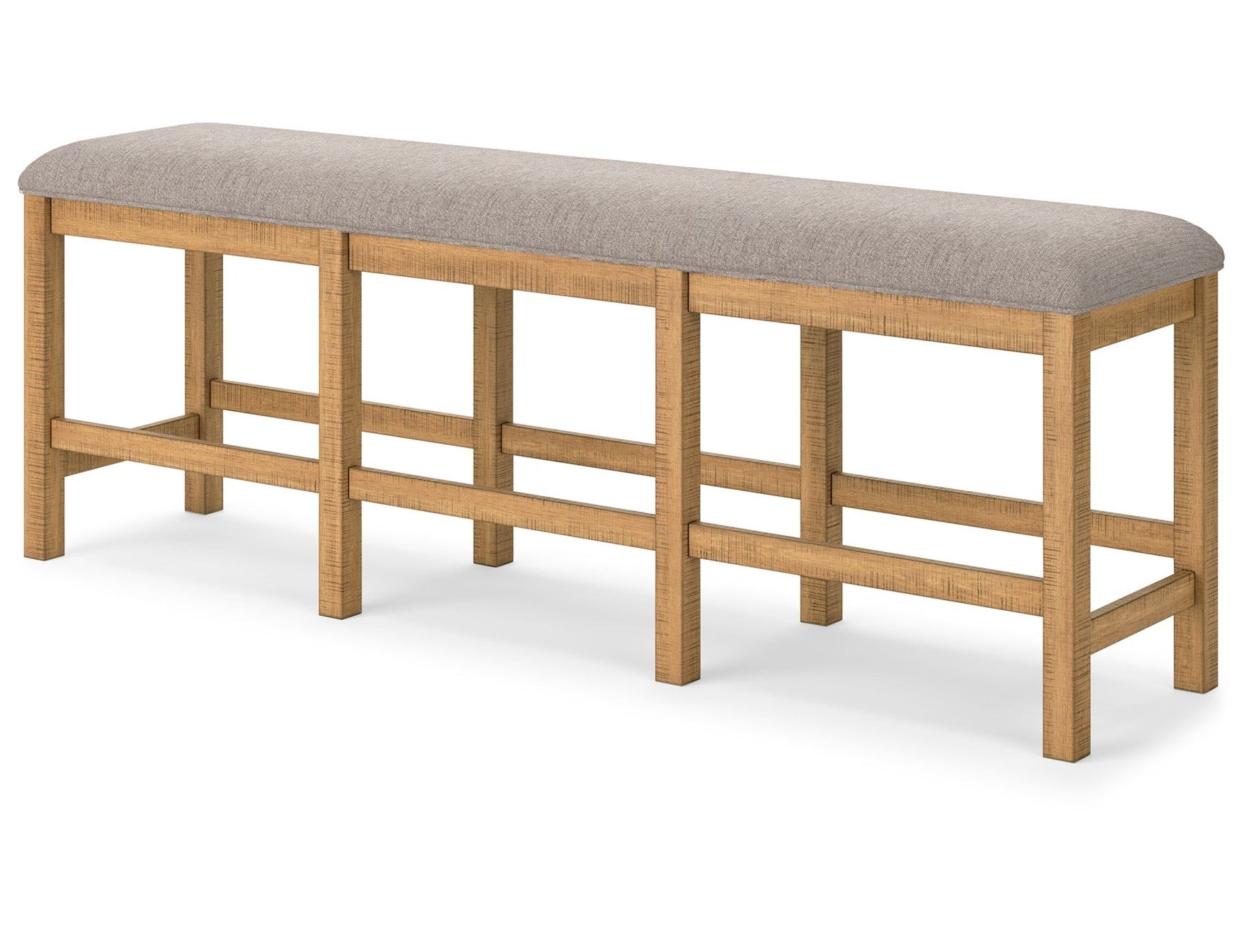 Havonplane - XL Counter Height Upholstered Dining Bench - Brown