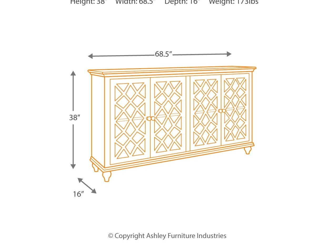 Mirimyn - Accent Cabinet - Vintage Finish - Antique Teal