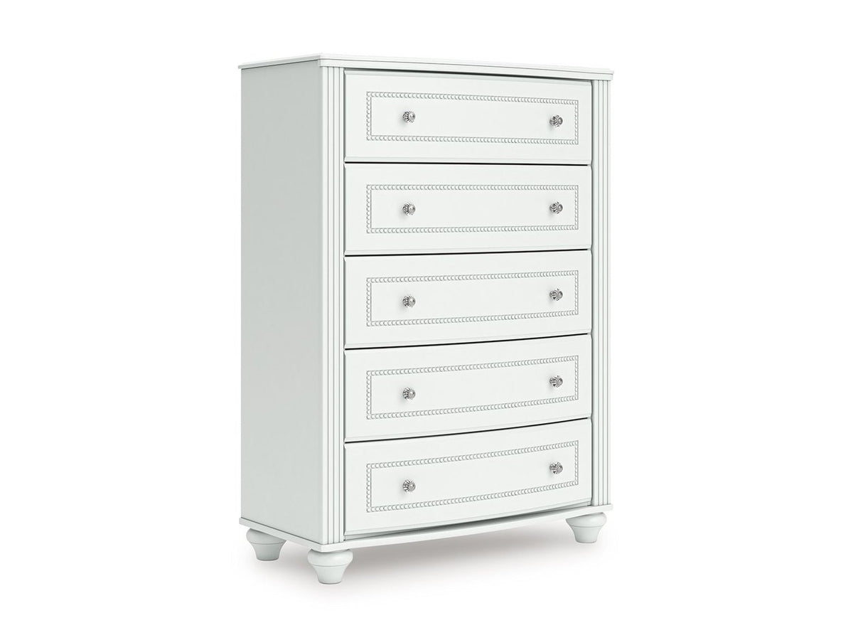 Kozlani - Five Drawer Chest - White