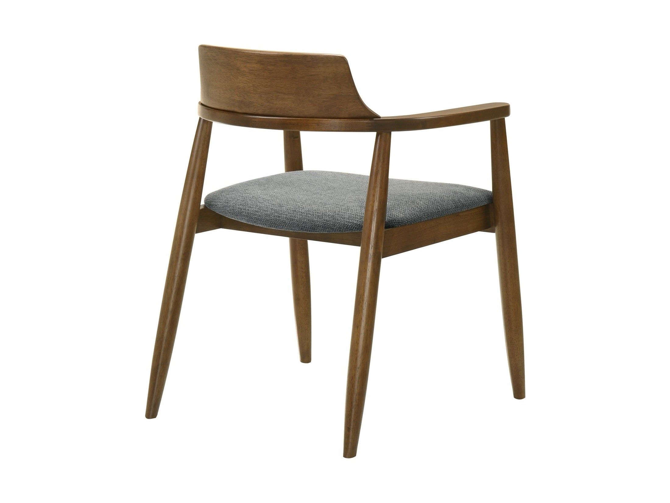 Emorie - Upholstered Solid Wood Dining Chair - Charcoal / Walnut