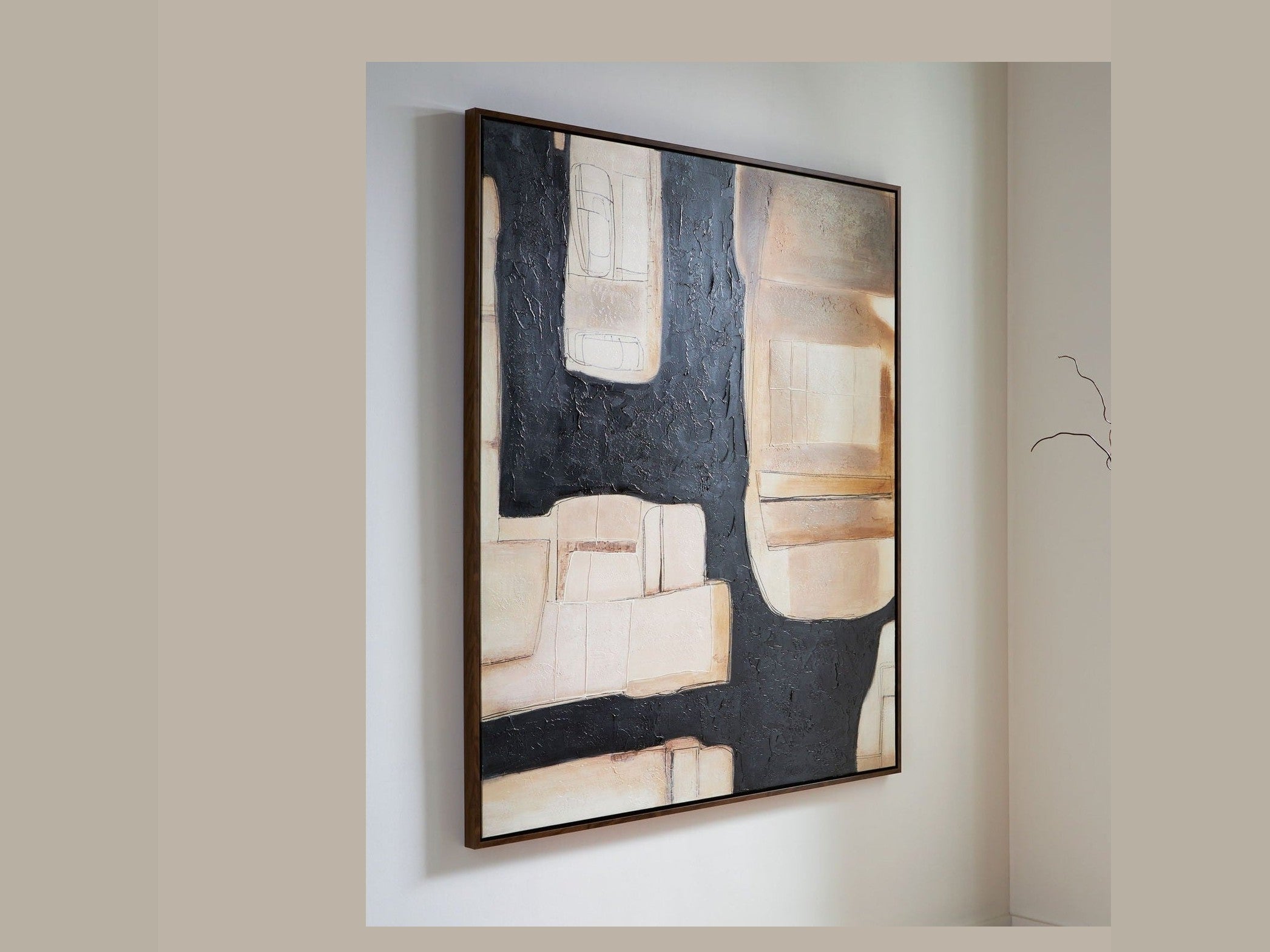 Feyville - Wall Art - Black / Brown / Cream