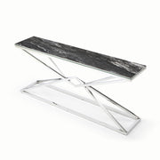 Pyramid Console Table, Ceramic Black Gloss