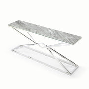 Pyramid Console Table, Ceramic Gray Gloss