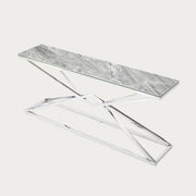 Pyramid Console Table with Ceramic Grey Top