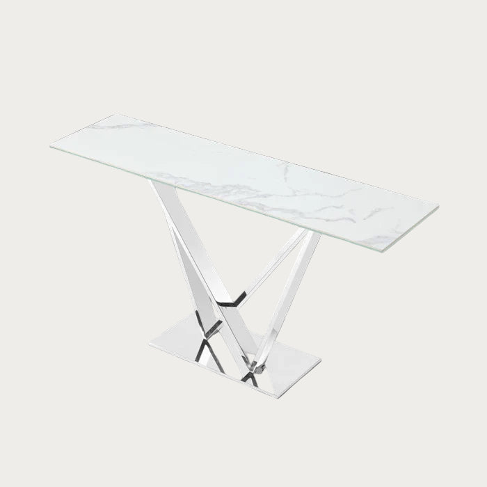 Victory Console Table with Ceramic Grey Top