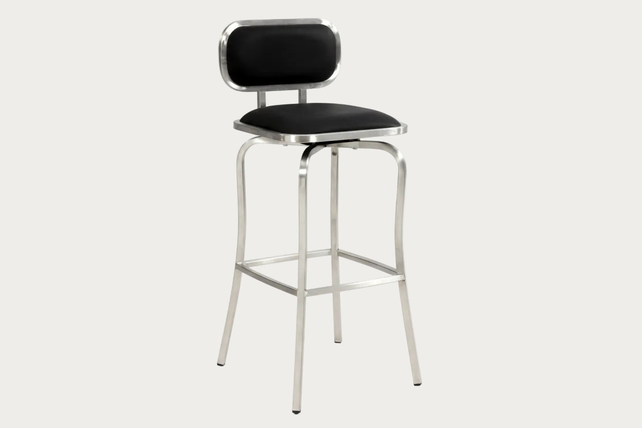 Chintaly 1192 Modern Bar Stool, Black