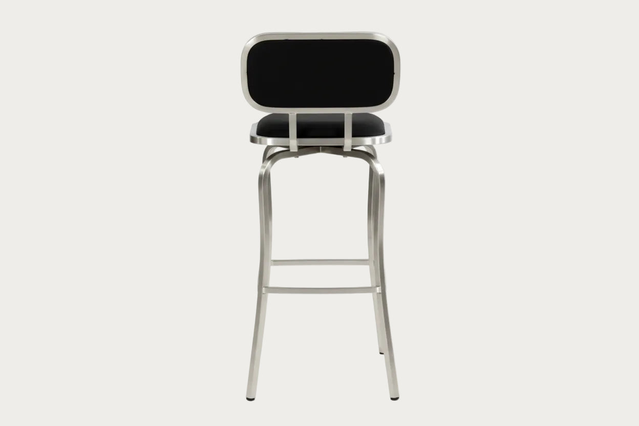 Chintaly 1192 Modern Bar Stool, Black