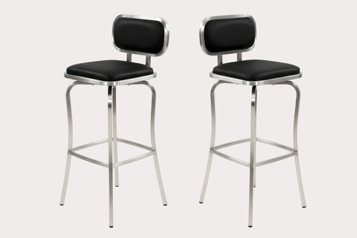 Chintaly 1192 Modern Bar Stool, Black