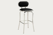 1192 bar stool with black seat and backrest on a white background