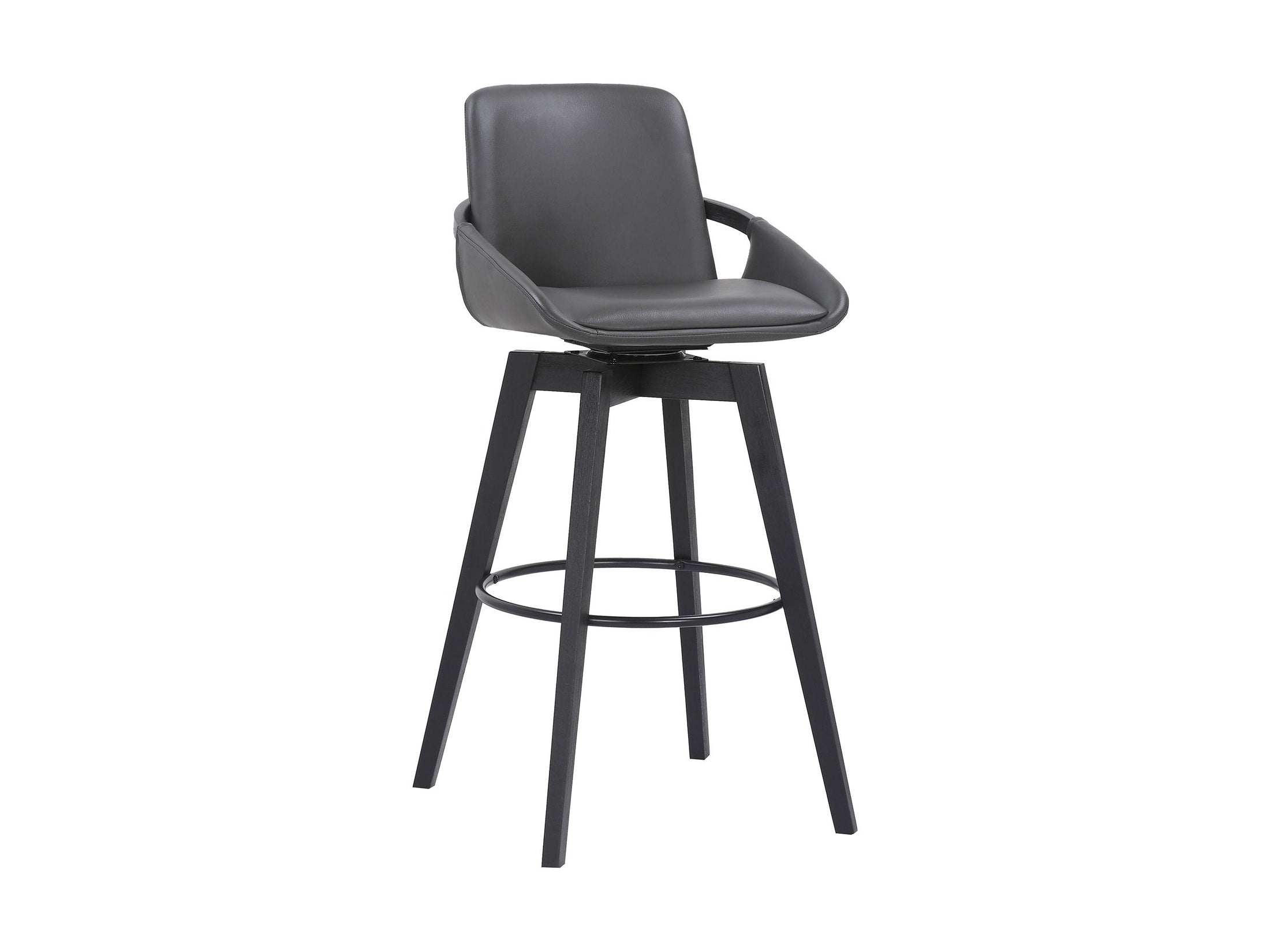 Baylor - Swivel Bar Stool With Black Frame
