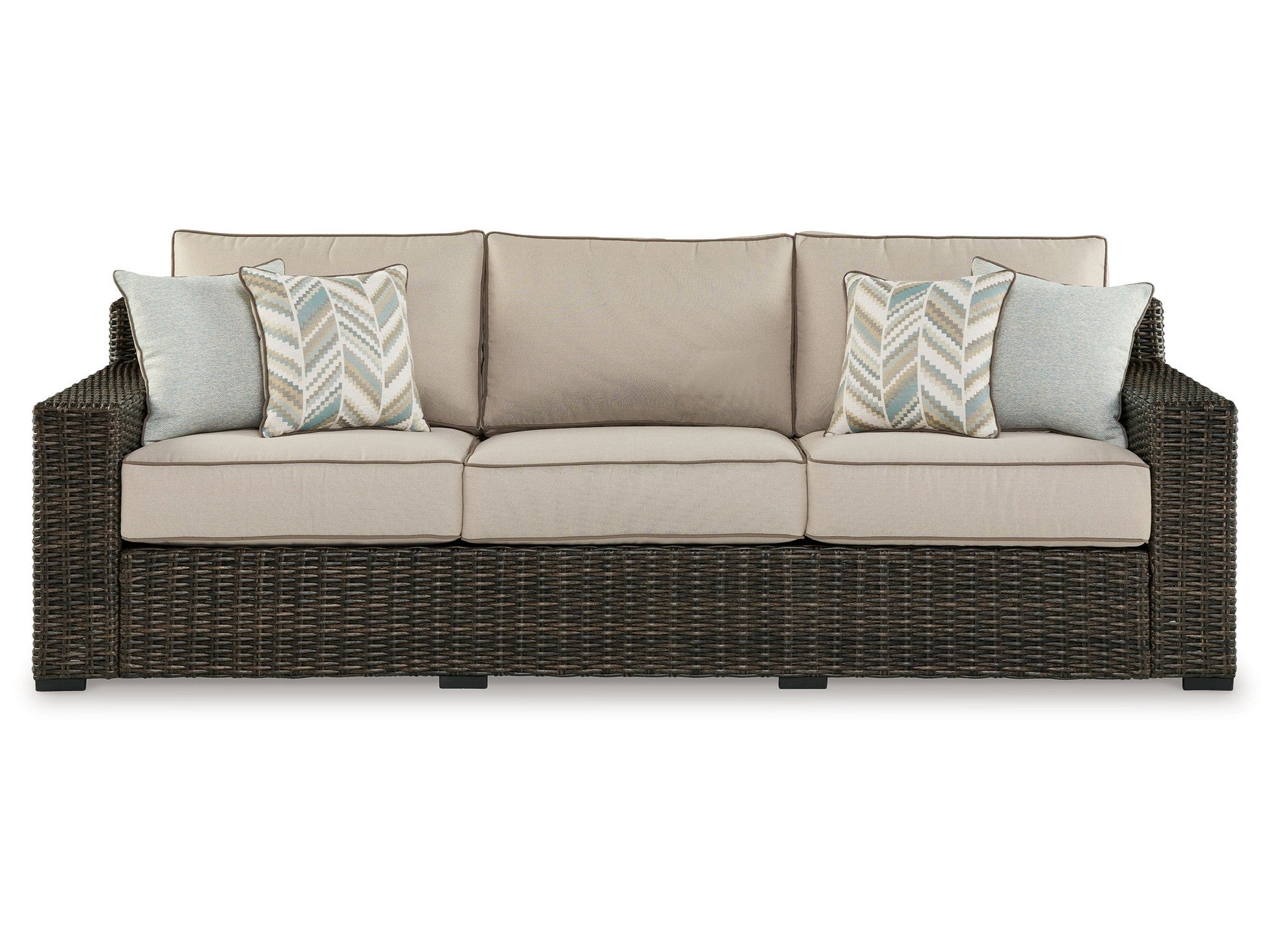 Coastline Bay - Sofa With Cushion - Brown