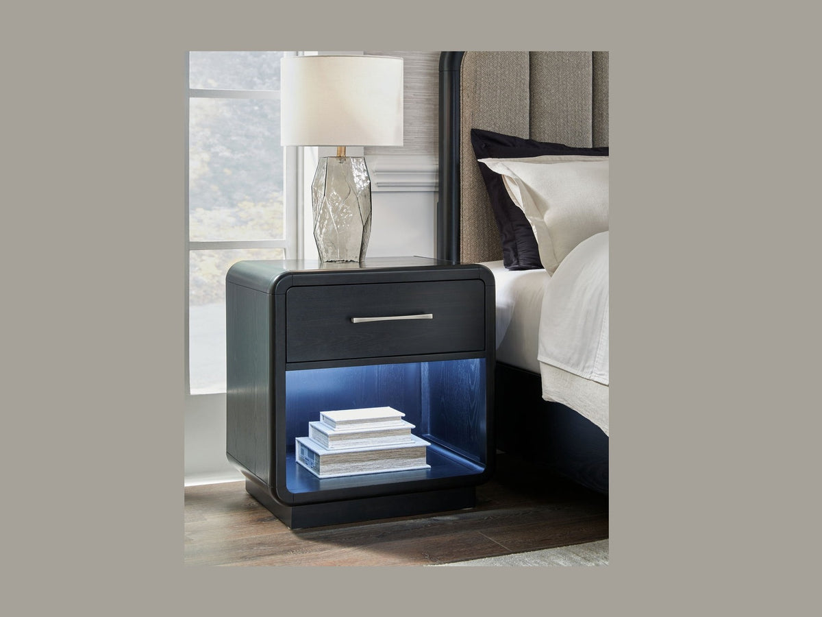 Rowanbeck - One Drawer Night Stand - Black