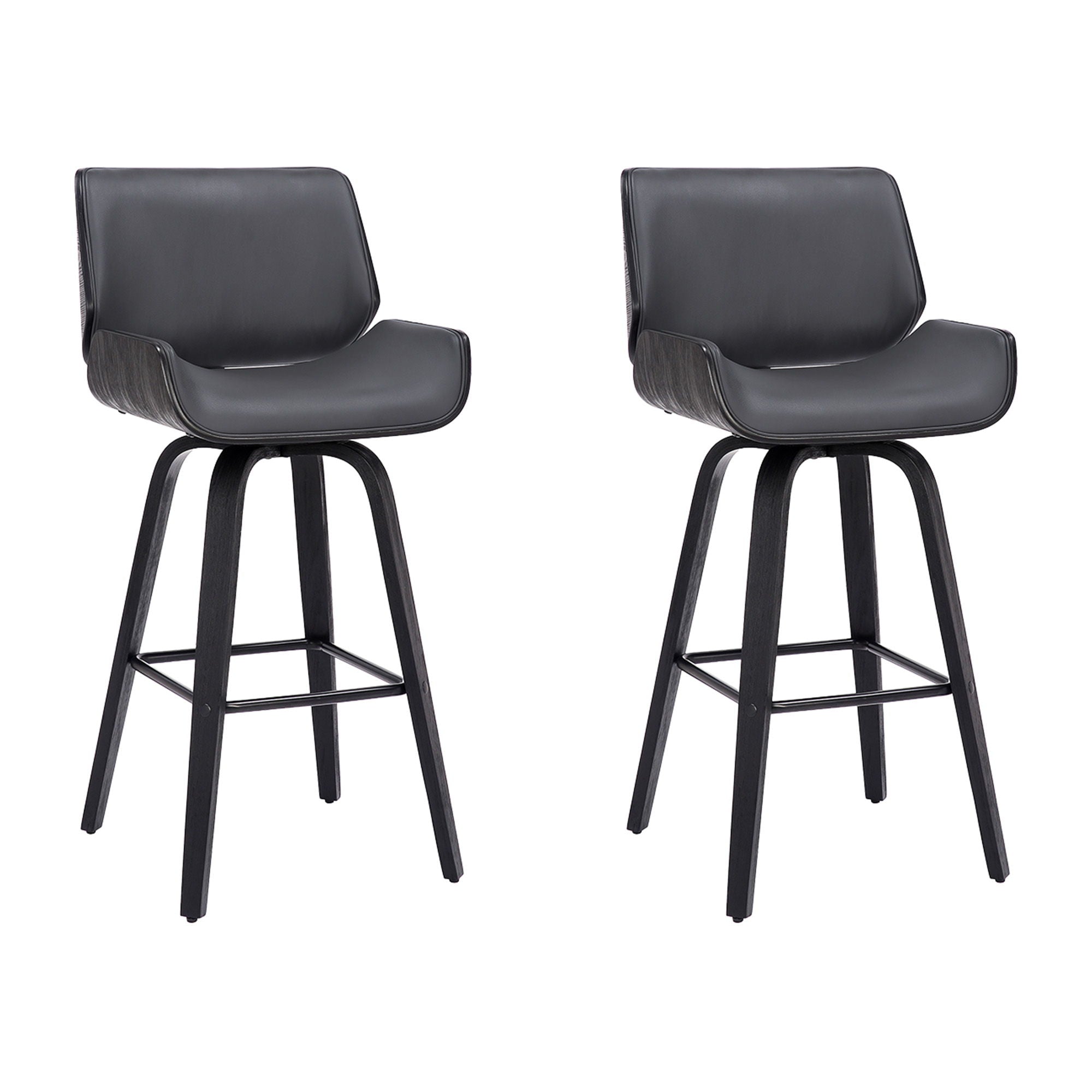 Tyler - 30" Bar Height Swivel Bar Stool With Black Frame