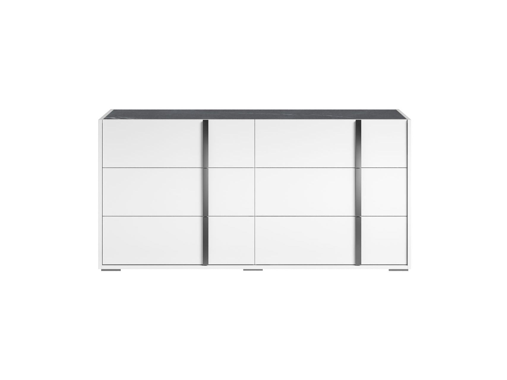Bianca - Marble Double Dresser - White